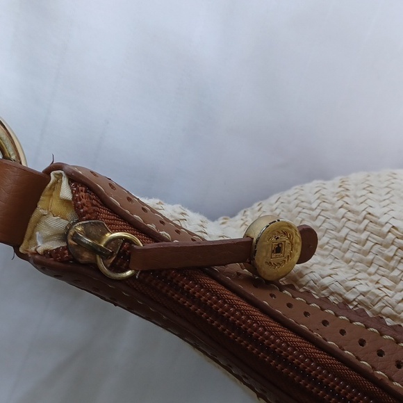 Chaps Rafia & Faux Leather Shoulder Bag - Picture 8 of 16